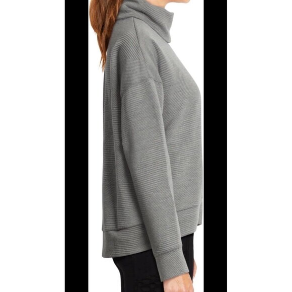 Balance Collection Marci Pullover Sweatshirt Quilted Heather Gray Women’s Size L - Picture 5 of 9